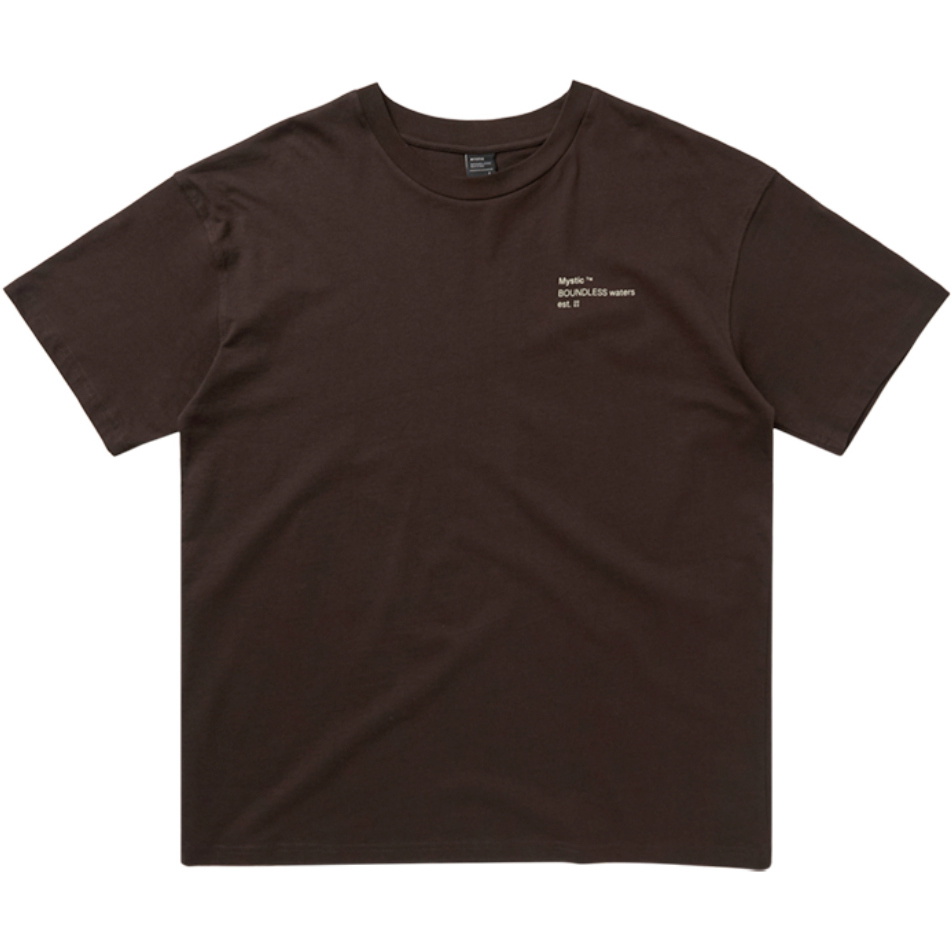 2025 Mystic Mens Heartsease Tee 35105.260340 - Dark Brown